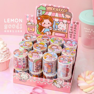 🍋檸檬青🍋清倉現貨歐妮醬魔法十二星座系列12款5cm*3mPET可轉印膠帶卡通貼紙手帳裝飾素材