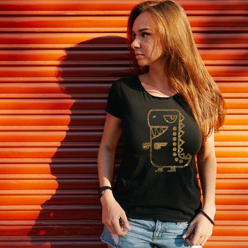 Tee-Saurus 暴龍 Rawr 閃耀金屬光澤 T 恤