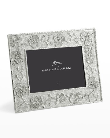 White Orchid Sculpted Photo Frame, 5" x 7"