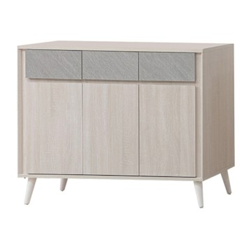 文創集 奧特雙色4尺三門三抽餐櫃-120x40x85cm免組