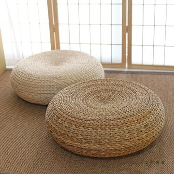 草編蒲團坐墊地板日式加厚圓形茶道藤編榻榻米墊瑜伽打坐禪修坐墩
