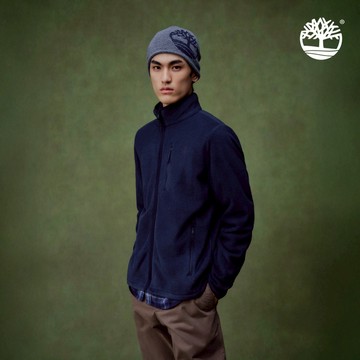 【網路限定】Timberland 男款深寶石藍抓絨外套|A6BM4433