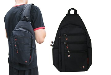 限時 滿3千賺10%點數↘ | ~雪黛屋~OVER-LAND 單肩後背包中容量主袋+外袋共五層內水瓶固定袋可單左肩單右肩防水尼龍布材質輕便T5798A