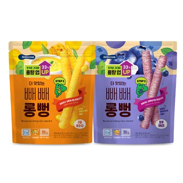 Bebecook 韓國 12M+ 初食綿綿貝貝棒(40g) 2入組 (SGS重金屬合格 寶寶米餅/嬰兒米餅/米棒)