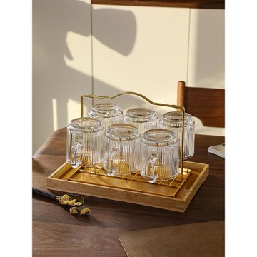 玻璃杯家用套裝耐熱高硼硅待客茶杯咖啡杯杯具水杯高顏值杯子套裝