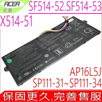 ACER AP16L5J 原裝電池 宏碁 SF514-52 SF514-53 SP111-31N SP111-32N SP111-34N TMX514-51 SP111-33 TravelMate X514-51