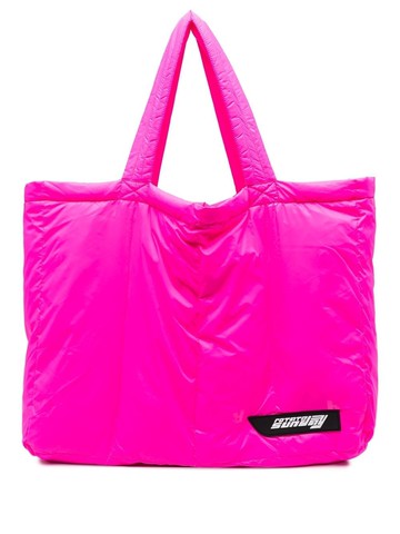 ROTATE - logo-print puffer tote bag - women - Recycled Polyester/Recycled Polyamide - One Size - Pink