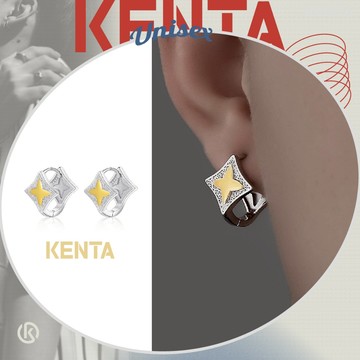 星羅金釦耳環 立體耳釦 潮流街頭單品 未來感 拋光設計 健太選物⋆˖°