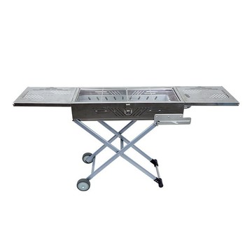 優樂悅~戶外燒烤爐折疊便攜式燒烤架木炭烤肉烤串爐家用加厚庭院大號8人 燒烤架 燒烤爐