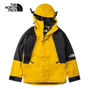The North Face 連帽衝鋒外套 男裝 拼接 防水 防風 透氣 可收納 黃【運動世界】NF0A7QSAH9D