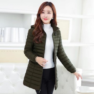 清倉特價輕薄棉襖女2025冬新款棉衣服中長款棉服女中年帶帽外套女