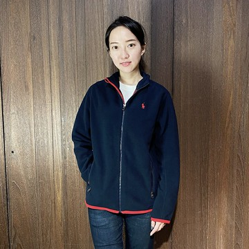 美國百分百【全新真品】Ralph Lauren 刷毛外套 立領 青年版 RL 小馬 POLO 夾克 深藍 H537
