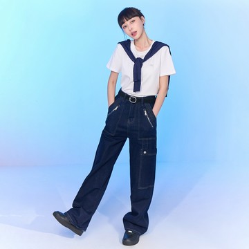 【MAJOR MADE】時髦原色口袋牛仔工作褲