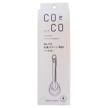 日本霜鳥 Queen Rose不銹鋼量匙組  1套  量匙(30/15/5/2.5) + 小刮刀13.5cm