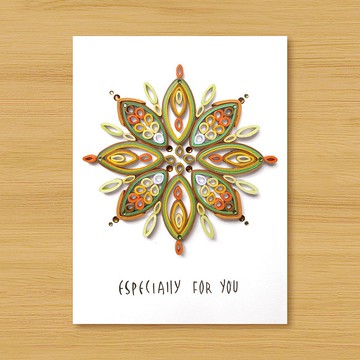 手工捲紙卡片 _ 漫活秋香曼陀羅 ESPECIALLY FOR YOU