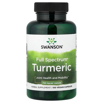 Swanson Vitamins, Full Spectrum® 姜黃，720 毫克，100 粒素食膠囊