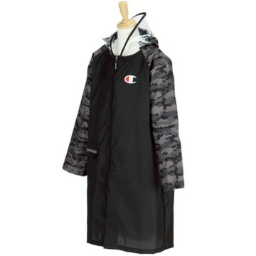 透明視窗 伸縮空間 小學/國中/女生迷彩雨衣(140-160cm) 男女適用 黑色140cm
