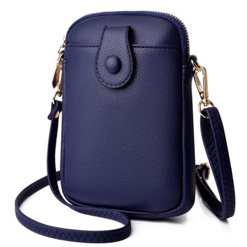 手機包豎款斜跨包女迷你小包2025上新荔枝紋百搭簡約時尚單肩包