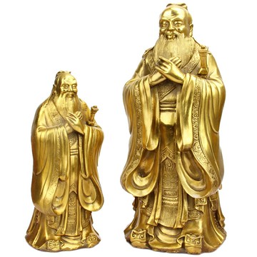 銅孔子銅像雕像擺件孔夫子書房辦公室家居裝飾品送老師禮品