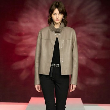 璀璨經典訂製款｜頂級羊皮立領短外套_灰色【MON'S 流行服飾】