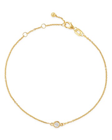 Bloomingdale's Fine Collection Diamond Bezel Set Bracelet in 14K Yellow Gold, 0.10 tcw