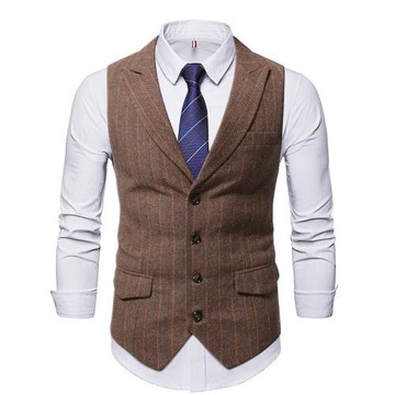 外貿跨境 秋冬款男士休閑坎肩潮牌背心 韓版Single-breasted vest