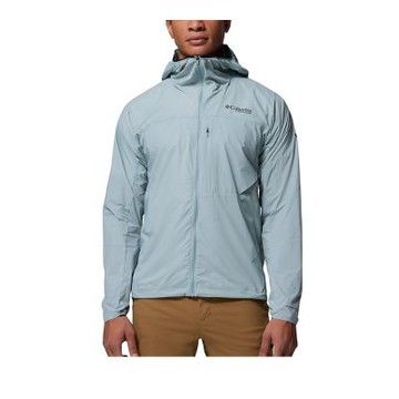 Columbia 哥倫比亞 男款-超防曬UPF50防潑水外套-Khyex Pro Wind Jacket-霧綠色(UWE48230MG/KS)