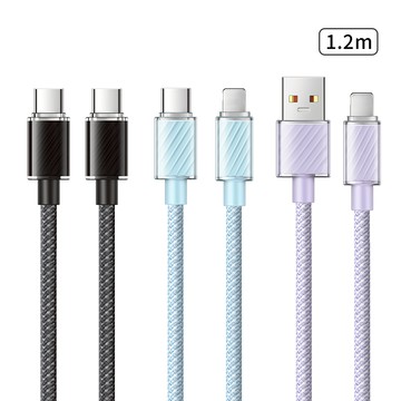 Mcdodo 編織充電線 【E209】 傳輸線 iPhone系列 充電線 Type C 快充線 Apple充電線 馬卡龍充電線 i15充電線 PD快充 安卓充電線 車充 麥多多 晶體系列 手機周邊 3C周邊