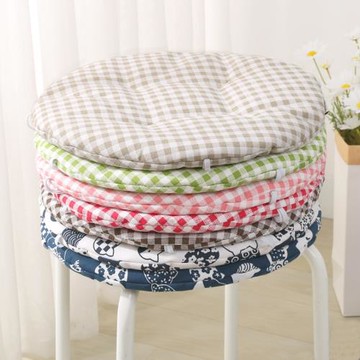 薄款圓形坐墊棉麻餐椅墊子幼兒園教室學生小板凳子座屁墊四季防滑