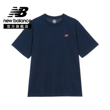 【New Balance】Logo標語短袖上衣_男性_藍色_MT61E14RNNY