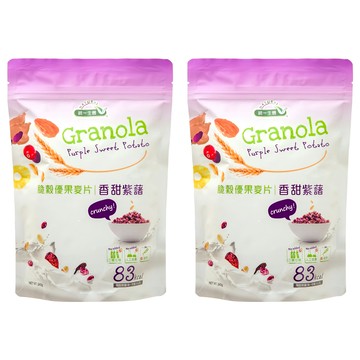 統一生機 脆穀優果麥片 香甜紫藷  240g  2包