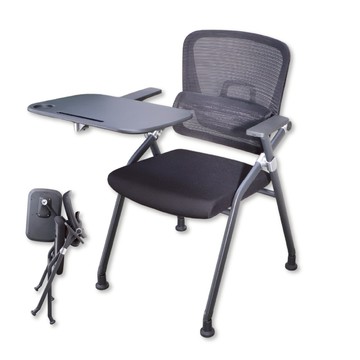 LOGIS 黑色 調節護腰會議培訓桌椅 補習班桌椅 折疊桌椅 折合桌椅【BK-651-TA】