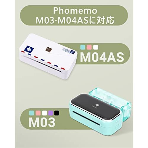 Phomemo M03   M04AS用紙 純正 感熱ロール紙 幅80mm 3巻セット ロールペーパー