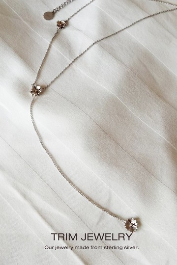 925 純銀 宇宙花 Y字項鍊