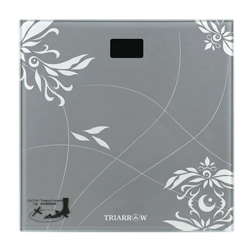 TRIARROW 三箭牌 纖體LCD體重秤 28 x 28 x 2.3cm  EB-8080  灰色  1個
