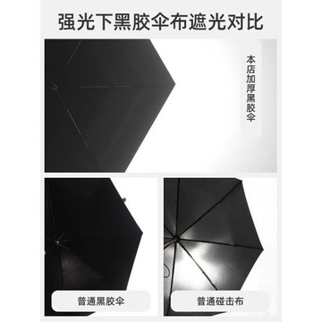 太陽傘女防曬小巧便攜遮陽傘雨傘女晴雨兩用膠囊小清新黑膠遮陽傘