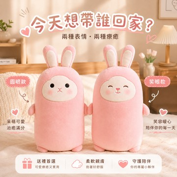 🧡巨蟹座生日快樂【COZY PLUS+】可愛兔子毛絨抱枕玩偶 #CP3022 玩偶 安撫娃娃 睡覺枕頭 禮物 生日禮物 床頭靠墊 聖誕禮物 小孩禮物 男生禮物 女生禮物