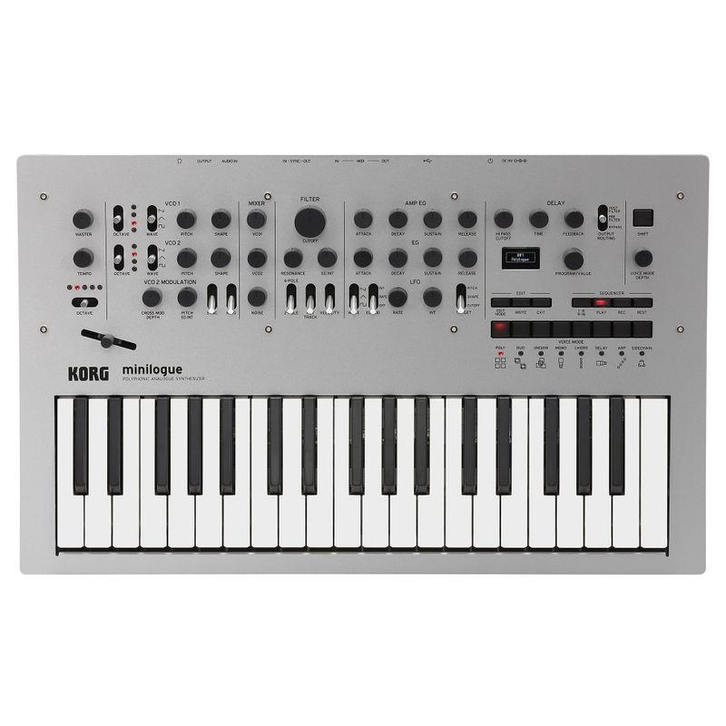 KORG 4ボイス ポリフォニック アナログ シンセサイザー minilogue ミニローグ 37鍵 16ステップシーケンサー オシロスコー