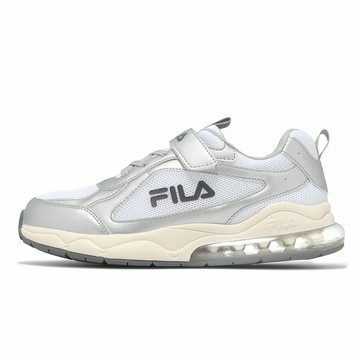 Fila 慢跑鞋 J807Z 大童 中童 小朋友 銀 白 魔鬼氈 運動鞋 斐樂 3J807Z814