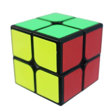 2 x 2 x 2 魔術方塊 奇藝二階魔方163(黑底)/一個入(促100) 啟迪魔方 5.2cm-CF143560