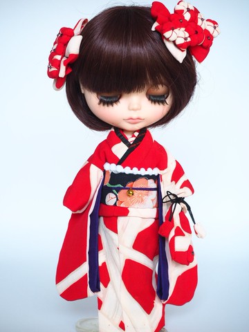 竹節圖案柔軟和服