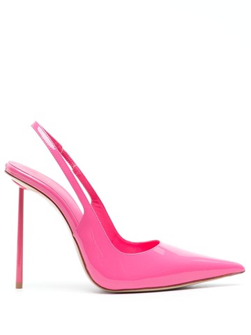 Le Silla - Bella 120mm slingback pumps - women - Patent Calf Leather/Calf Leather/Rubber/Calf Leather - 38 - Pink