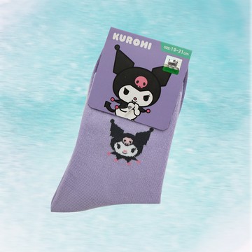 酷洛米1/2童襪-紫-19~21cm-2雙入