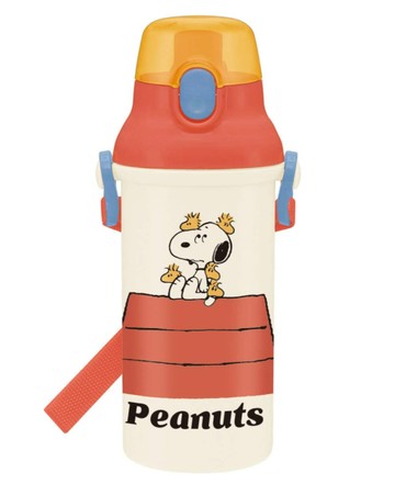 For skater children Ag + antibacterial plastic water bottle 480ml peanut retro Snoopy made in Japan