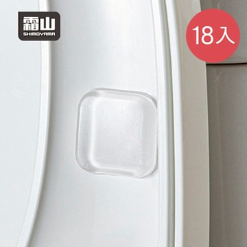 日本霜山 方形免鑽釘無痕防水透明防撞貼(6入/包)x3包組