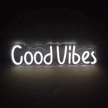 好心情霓虹燈Good Vibes LED發光字Neon Sign裝飾廣告招