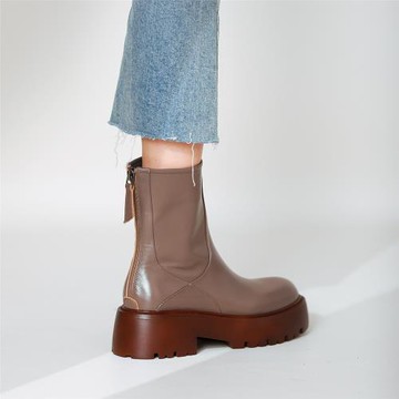馬丁靴女2023新款秋季冬網紅爆款超火瘦瘦百搭女鞋粗跟厚底短靴子