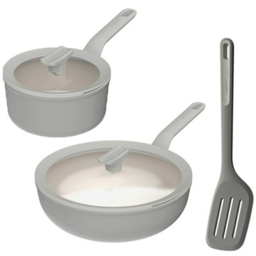 BergHOFF 貝高福 Balance炒鍋28cm+湯鍋18cm+鍋鏟 超值三件組 - SA(鼠尾草綠)