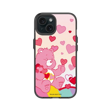 iPhone 15 Clear 酷墨灰 - Care Bears - 愛心滿天