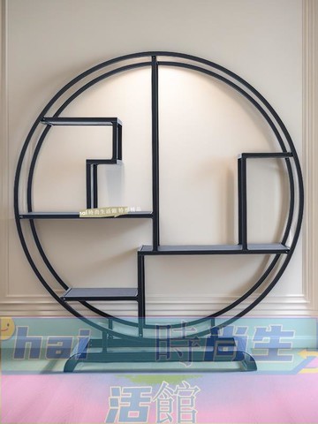 免運 可開發票 花架 鋁合金花架 置物架 室外花架 鋁合金博古架盆景架新中式花架客廳落地式陽臺置物架防銹掛墻裝飾